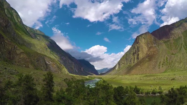 Chulyshman River, time lapse