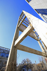 Modern concrete structure building