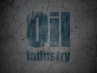 Industry concept: Oil Industry on grunge wall background
