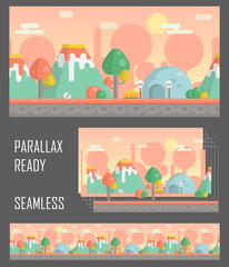 Seamless parallax ready prehistoric background