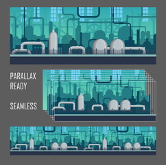 Parallax ready industrial game environment.