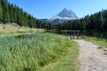 hiking in the high mountains