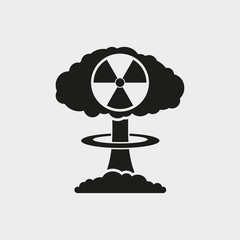 Explosion icon. Vector. Radioactive.