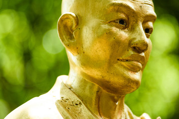 God buddhas statue's face