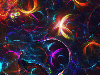Abstract fractal background 3D rendering