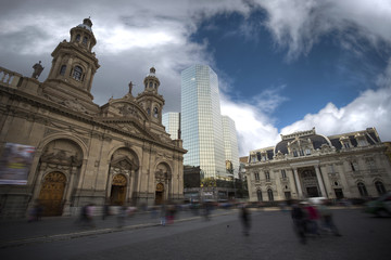 Fototapeta na wymiar Santiago is a city