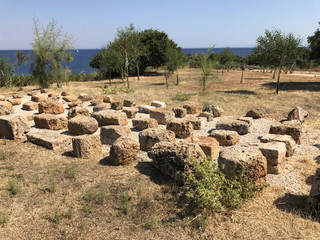 Ruins of the archaic Sanctuary of Skala in Cephalonia or Kefalonia, Greece