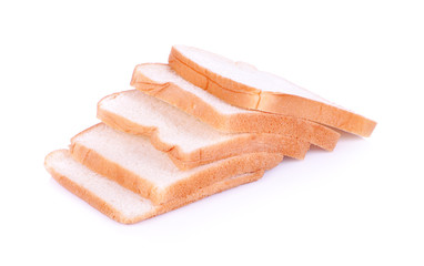 sliced bread isolated on white background