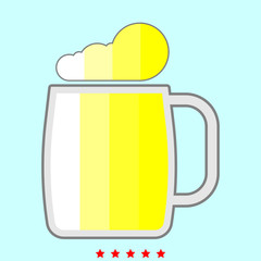 Glass of beer  it is color icon .