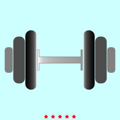 Dumbbell  it is color icon .