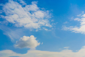 The sky is a small cloud floating in the sky.