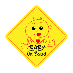 Baby on board sign