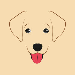Labrador puppy art. Vector.