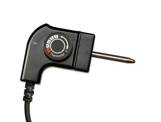 Thermostat probe type plug isolated on white background