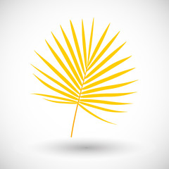 Fototapeta premium Palm branch vector flat icon