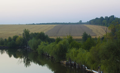 A small lake in the countryside