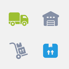 Order Delivery - Granite Icons. A set of 4 professional, pixel-perfect icons designed on a 32x32 pixel grid.