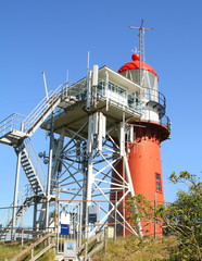 Red lighthouse on the Dutch island Vlieland. The Netherlands