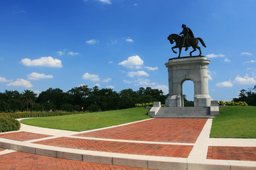 Sam Houston statue at park, Texas