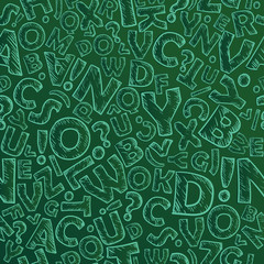 Seamless pattern with letters. Vector illustration.