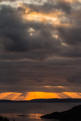 Sunrise on the islands of the Levant in the Mediterranean