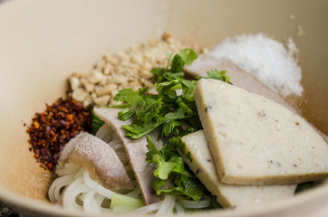 Thai spicy Tomyum noodle soup