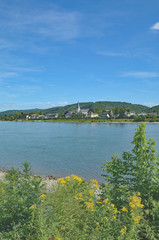 der idyllische Weinort Unkel am Rhein,Heimatort von Willy Brandt,Rheinland-Pfalz,Deutschland