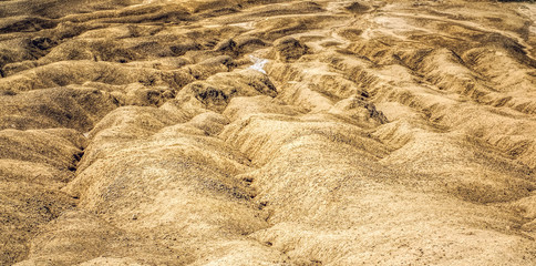 Eroded volcanic formations. Buzau county, Romania.