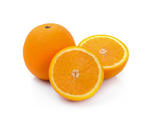 Mandarin orange on white background