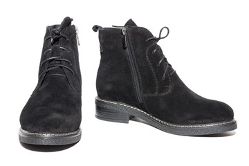 Female suede boots