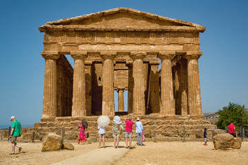 Agrigento, Italy - Valley of the Temples is an archaeological site in Sicily, southern Italy. The area is included in the UNESCO World Heritage Site list. - obrazy, fototapety, plakaty