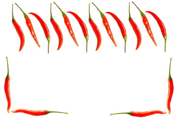 Cayenne pepper, Red chili isolated on white background