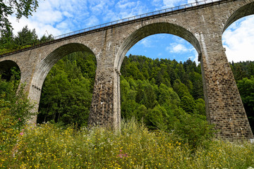 Fototapeta na wymiar stone arch train trestle in Black Forest Germany