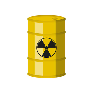 Radioactice barrel. Vector.