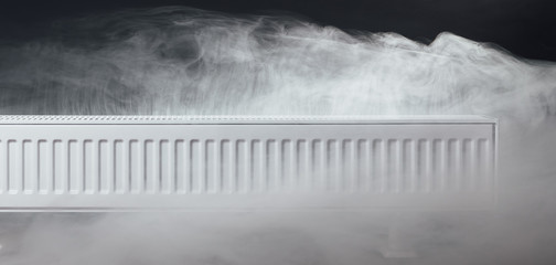 heating radiator with warm steam