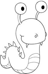 Cute Monster Vector Illustration Art