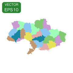 Ukraine map icon. Business cartography concept Ukraine pictogram. Vector illustration on white background.