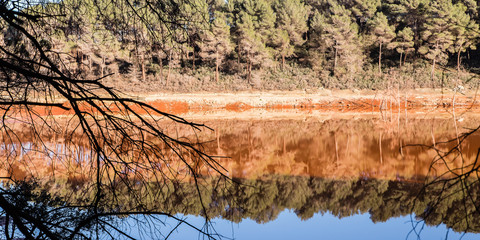 Red water lake in Provence
