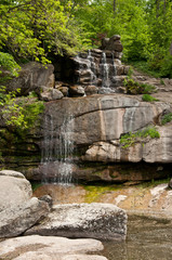 Fototapeta na wymiar The Beautiful waterfall in park