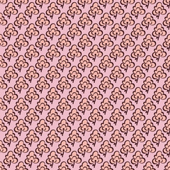 Art Nouveau flowers, Seamless floral pattern inspired by vintage style