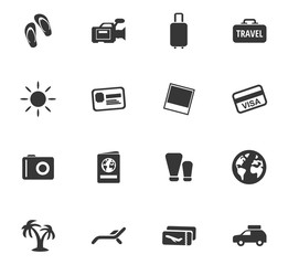 Travel icons set