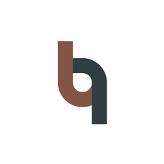 Initial Letter BQ LL Rounded Lowercase Logo