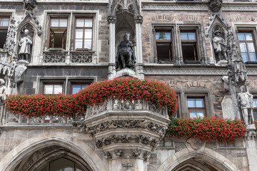 Detailaufnahme Neues Rathaus in München