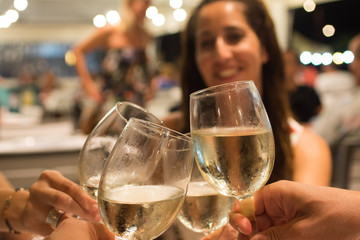 celebration with wine