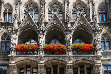 Detailaufnahme Neues Rathaus in München