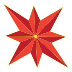 Color image of eight-pointed star
