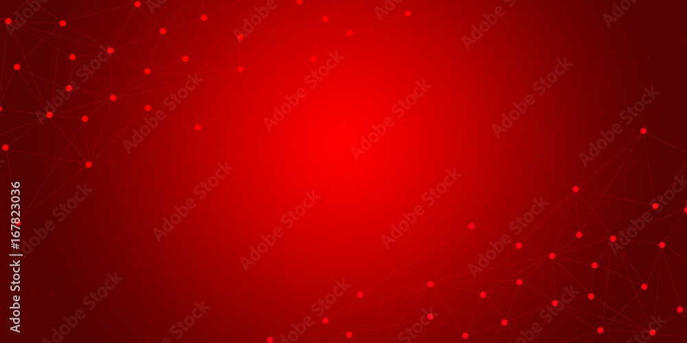 Poster red connecting lines background wallpaper. 3d rendering