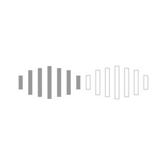 Digital signal grey set icon .