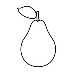 Pear black color icon .