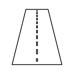 Road black color icon .